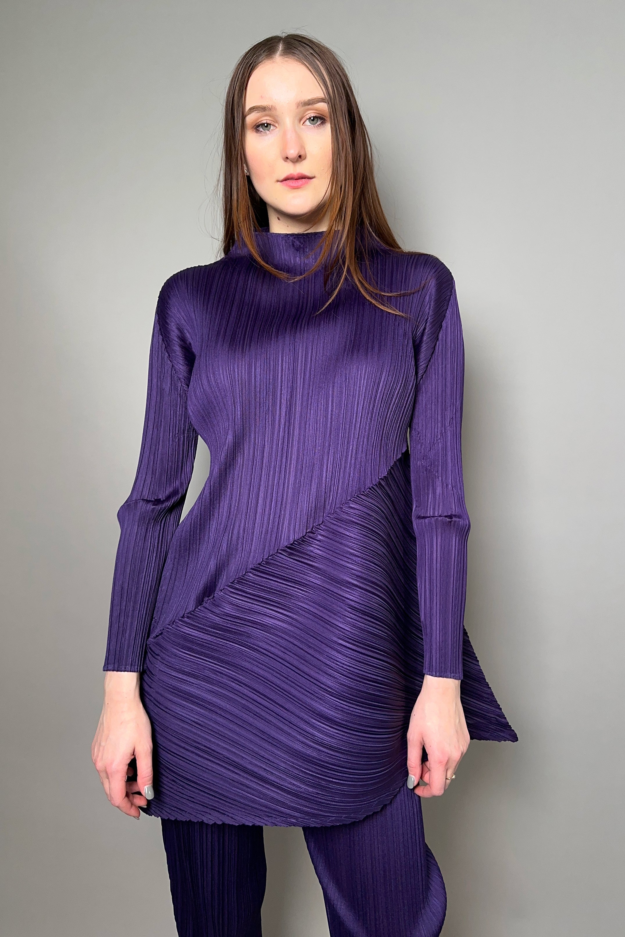 Pleats Please Calla Tunic in Purple