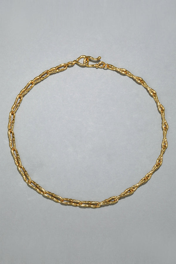 Alexis Bittar Brut Gold Twisted Link Necklace