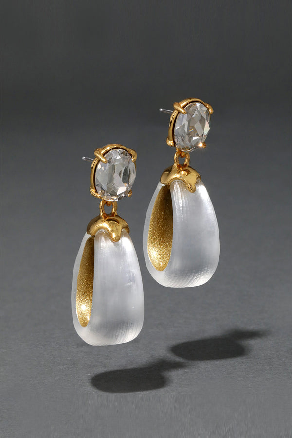 Alexis Bittar Bonbon Crystal Lucite Small Teardrop Hoop Earring Vancouver. Shop Online or in Store. 