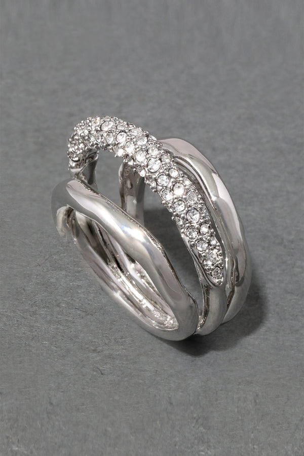 Alexis Bittar Solanales Crystal Orbiting Ring in Silver