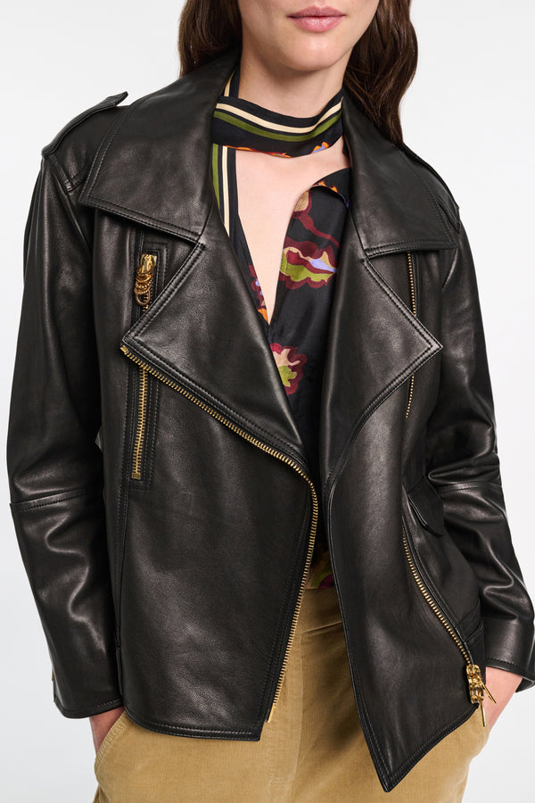 Dorothee Schumacher Napa Leather Biker Jacket Vancouver. Shop Online or in Store. 