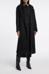 Dorothee Schumacher Classic Wool-Mohair Coat in Black