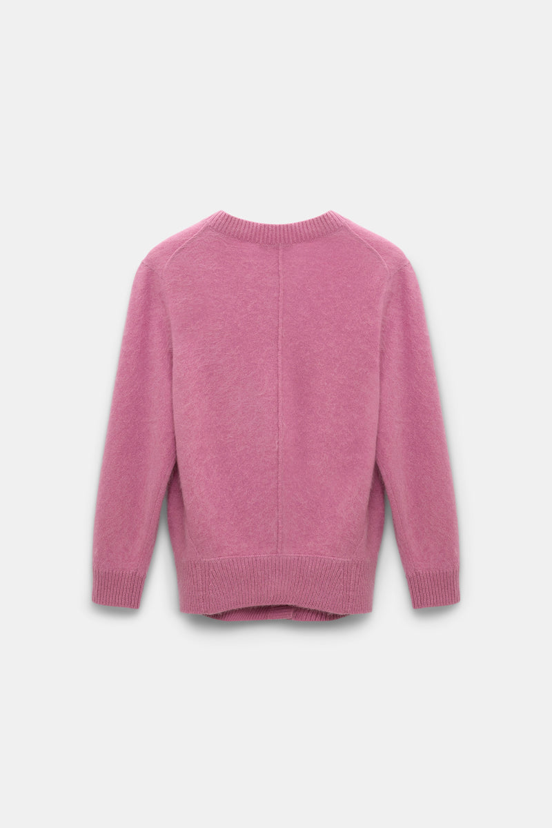 Dorothee Schumacher Fluffy Knit Cardigan in Pink Begonia