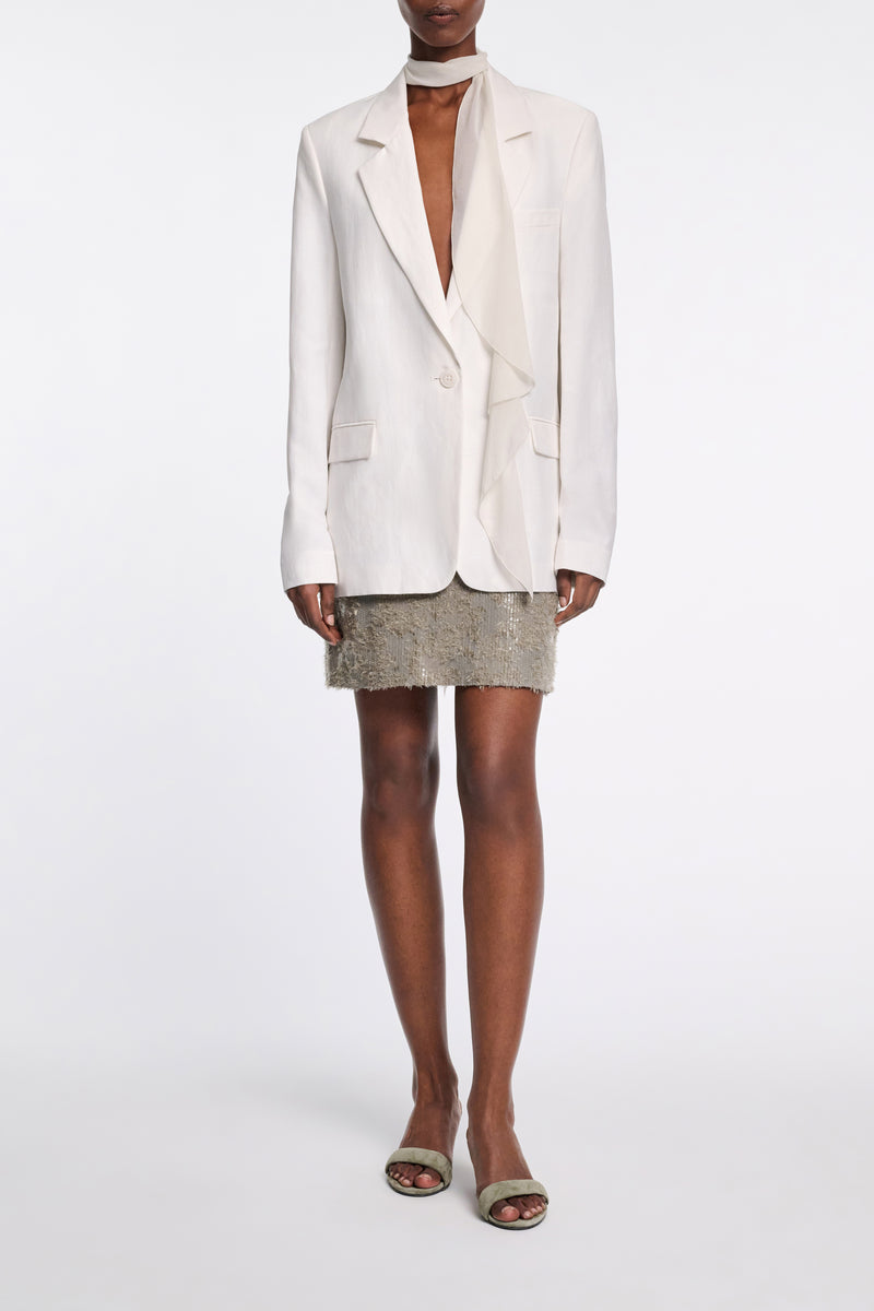 Dorothee Schumacher Technical Linen Blazer in White