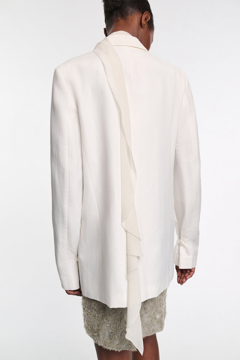 Dorothee Schumacher Technical Linen Blazer in White