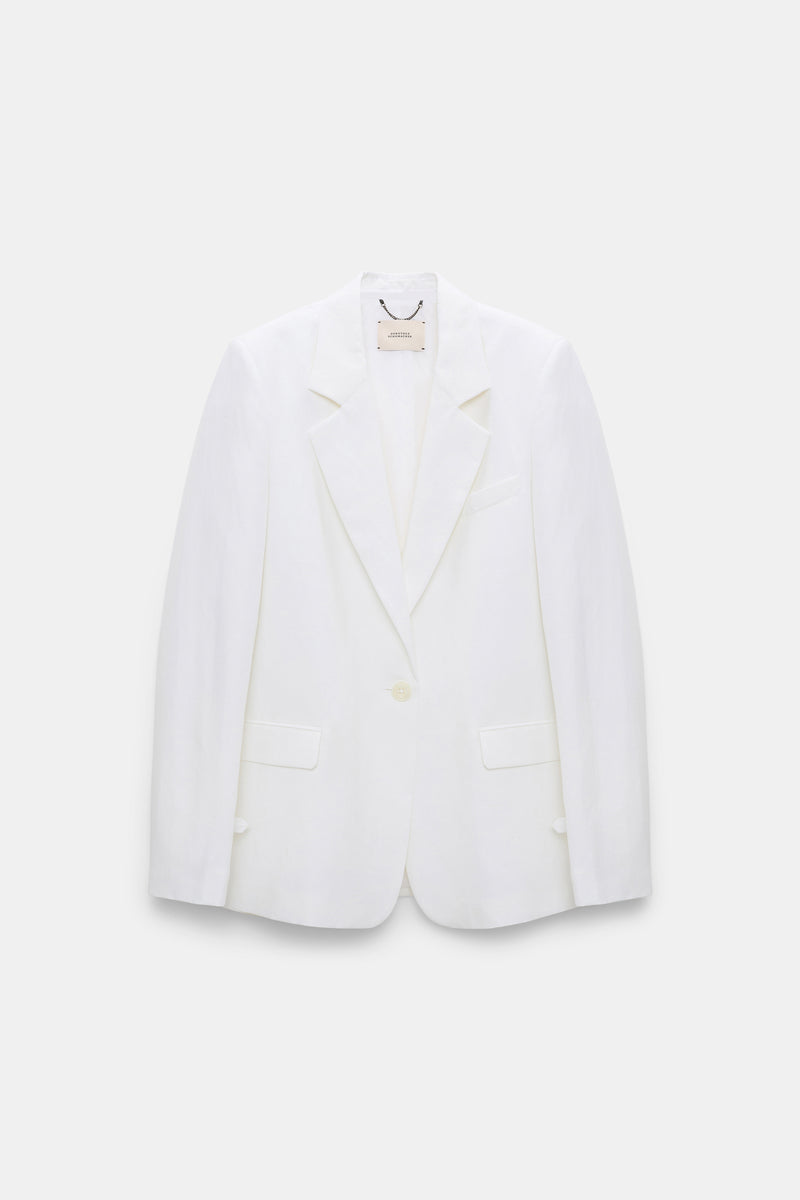 Dorothee Schumacher Technical Linen Blazer in White