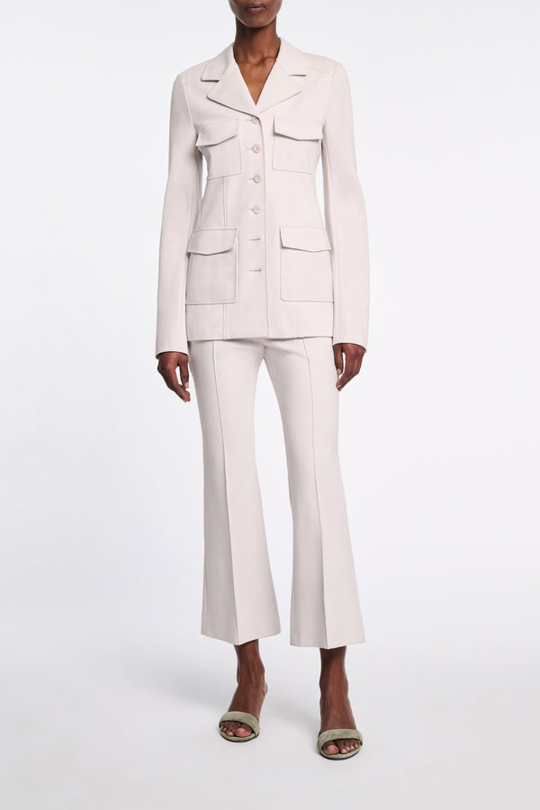 Dorothee Schumacher Punto Milano Buttoned Blazer in Oat