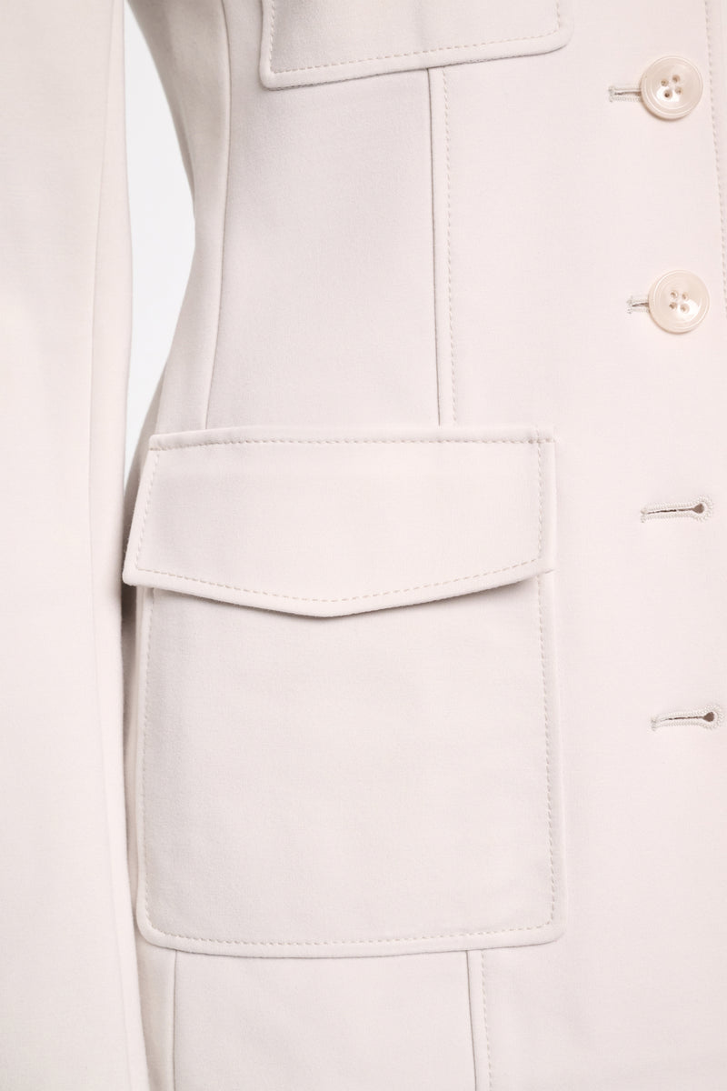 Dorothee Schumacher Punto Milano Buttoned Blazer in Oat