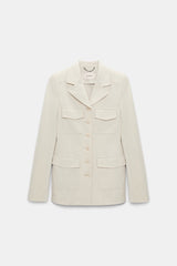 Dorothee Schumacher Punto Milano Buttoned Blazer in Oat