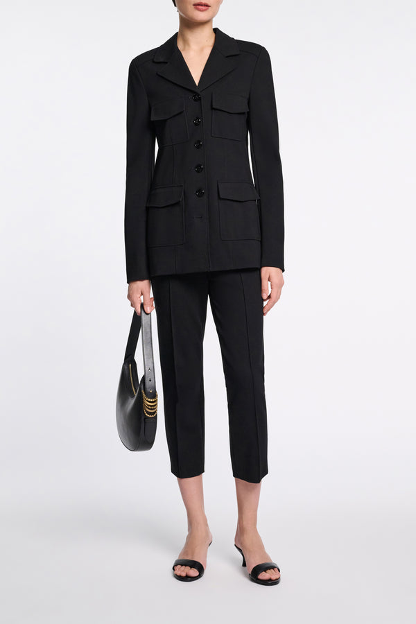 Dorothee Schumacher Punto Milano Buttoned Blazer in Black