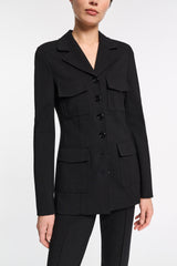 Dorothee Schumacher Punto Milano Buttoned Blazer in Black