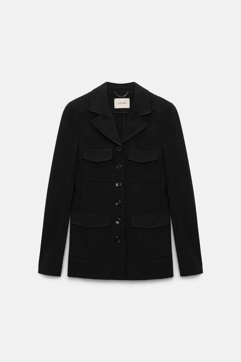 Dorothee Schumacher Punto Milano Buttoned Blazer in Black