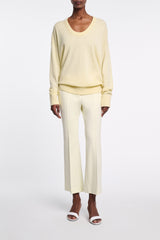 Dorothee Schumacher Punto Milano Cropped Flares in Pastel Yellow