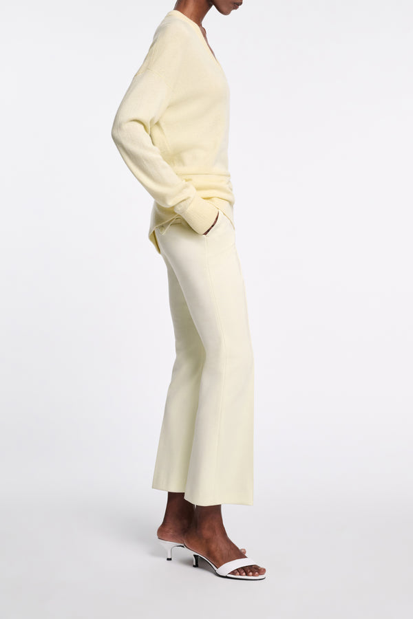 Dorothee Schumacher Punto Milano Cropped Flares in Pastel Yellow