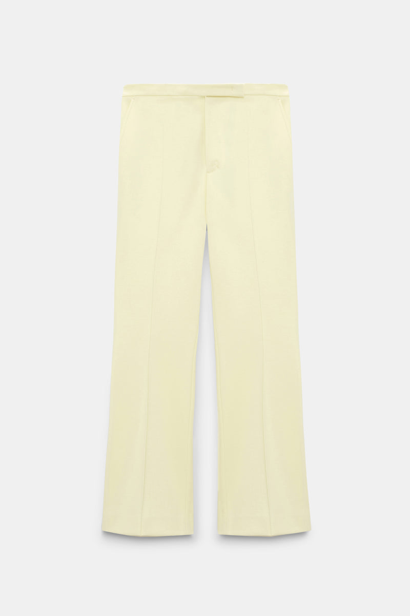 Dorothee Schumacher Punto Milano Cropped Flares in Pastel Yellow