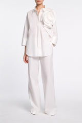 Dorothee Schumacher Relaxed Cotton Poplin Pants in White