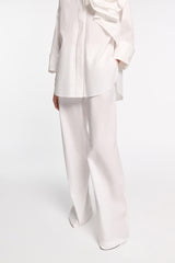 Dorothee Schumacher Relaxed Cotton Poplin Pants in White