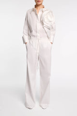 Dorothee Schumacher Relaxed Cotton Poplin Pants in White