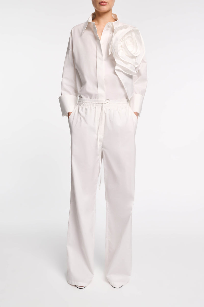 Dorothee Schumacher Relaxed Cotton Poplin Pants in White