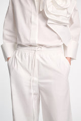 Dorothee Schumacher Relaxed Cotton Poplin Pants in White