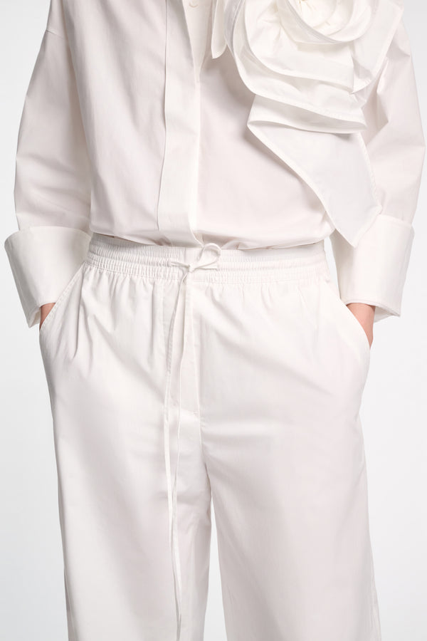 Dorothee Schumacher Relaxed Cotton Poplin Pants in White