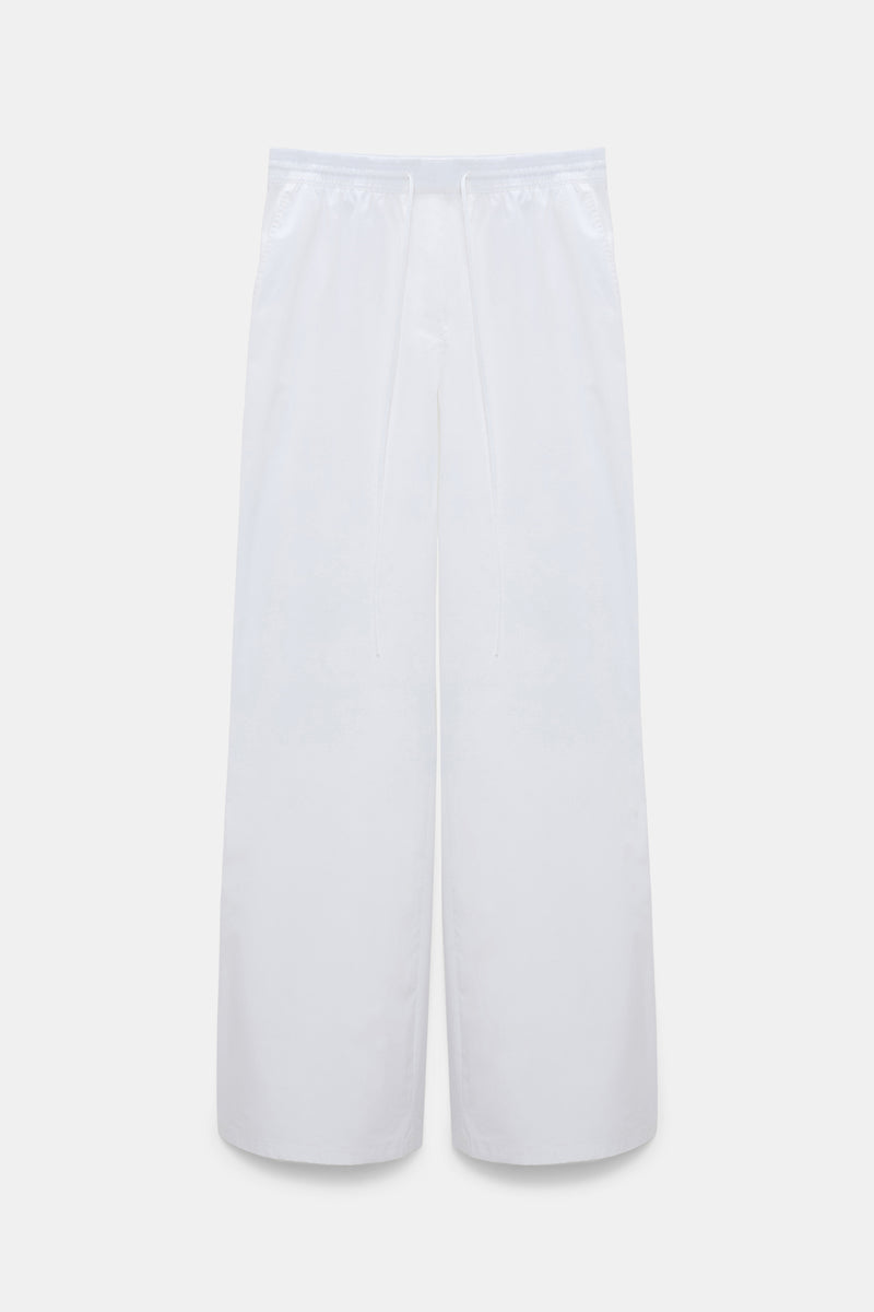 Dorothee Schumacher Relaxed Cotton Poplin Pants in White