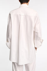 Dorothee Schumacher Cotton Poplin Shirt with XL Flower in White