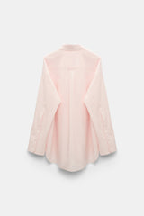 Dorothee Schumacher Cotton Poplin Shirt with XL Flower in Pink