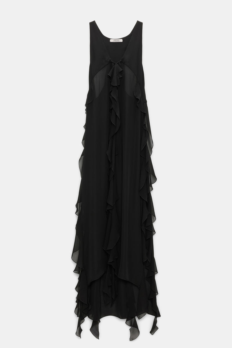 Dorothee Schumacher Silk Georgette Festival Top in Black