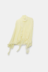 Dorothee Schumacher Silk Georgette Cape-Blouse in Yellow