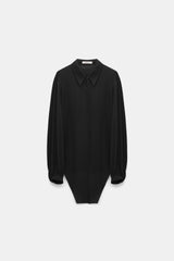 Dorothee Schumacher Silk Georgette Tie Blouse in Black