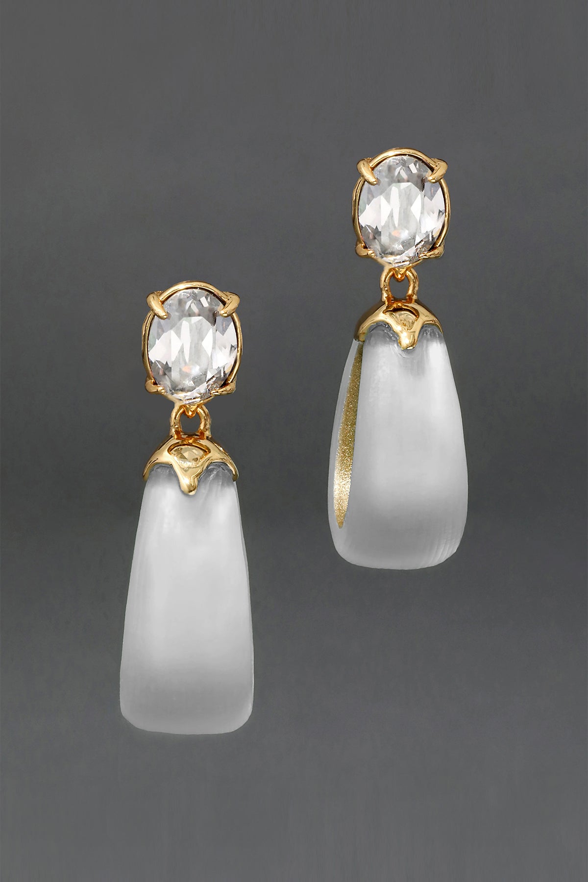 Alexis Bittar purchases Crystal Tear Drop Clip On Earrings