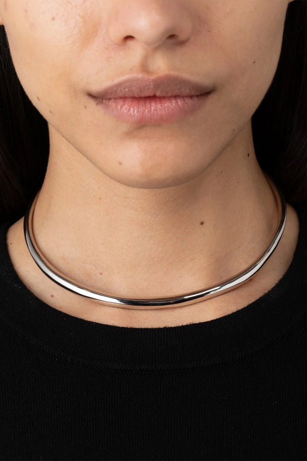 Alexis Bittar Thin Collar Necklace in Silver