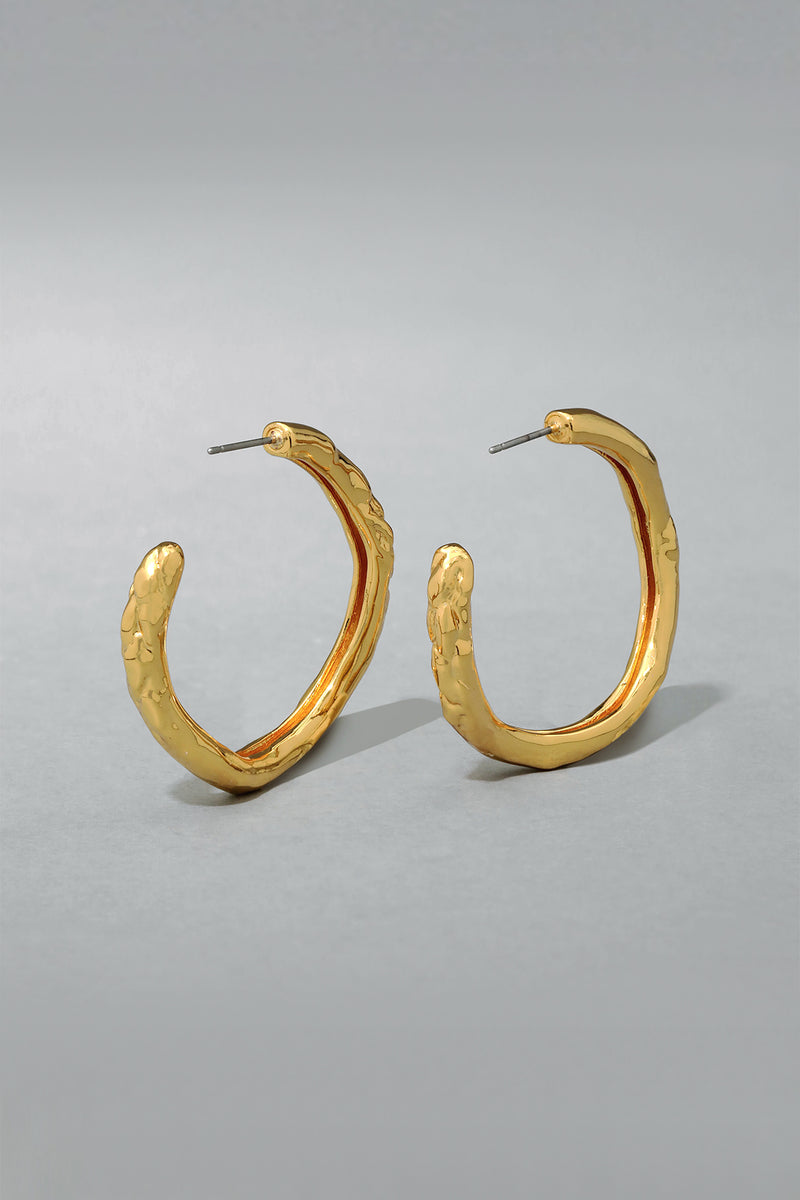 Alexis Bittar Brut Gold Tube Hoop Earring Vancouver. Shop Online or in Store. 