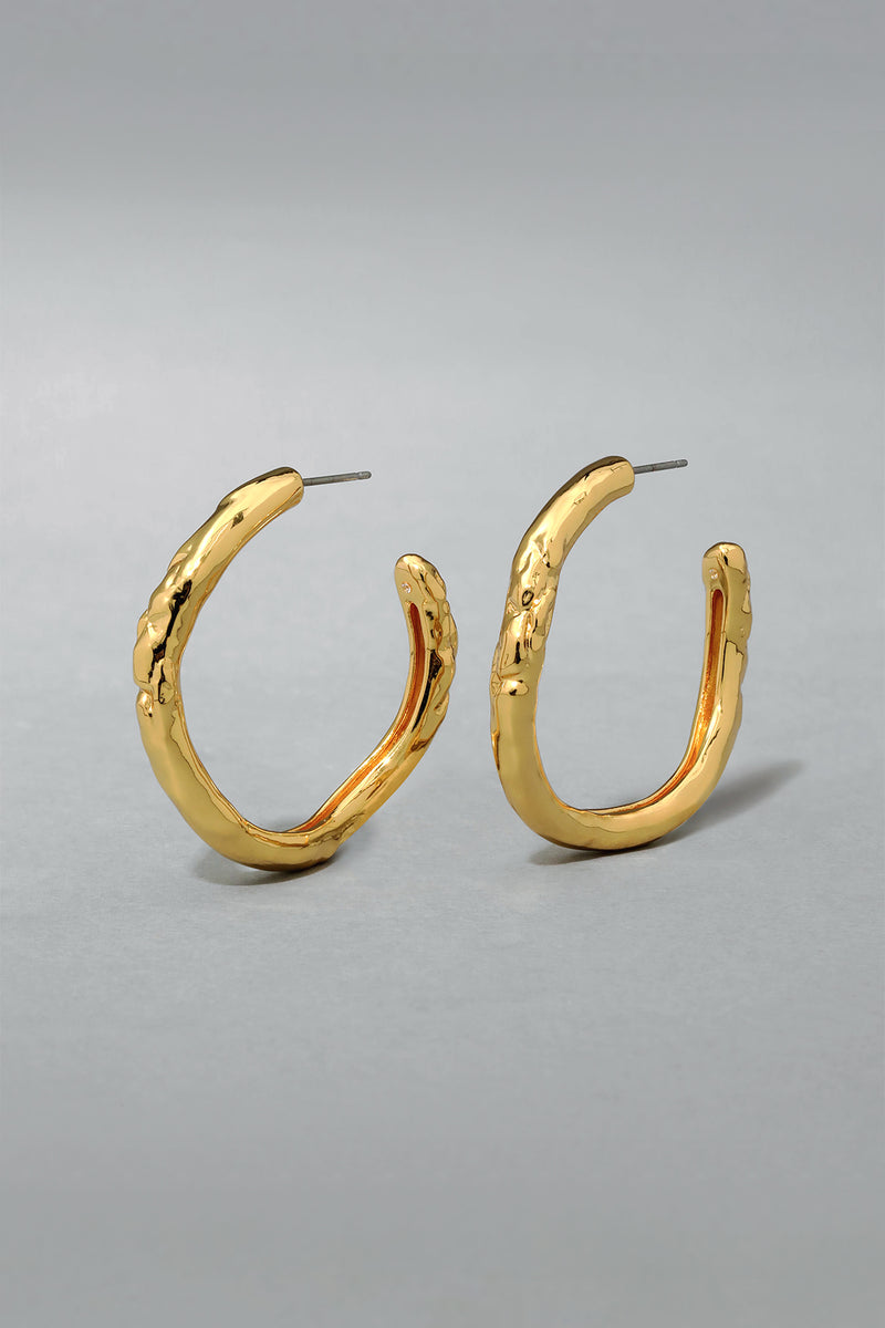 Alexis Bittar Brut Gold Tube Hoop Earring Vancouver. Shop Online or in Store. 