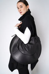 Annette Gortz Sculptural Leather Bag in Black Vancouver. Shop Online or in Store.