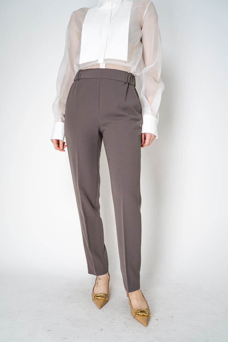 Antonelli Sidro Crepe Pull on Pants in Brown Vancouver. Shop Online or in Store.