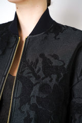 Fabiana Filippi Bomber Jacket in Black Jacquard Vancouver. Shop Online or in Store.