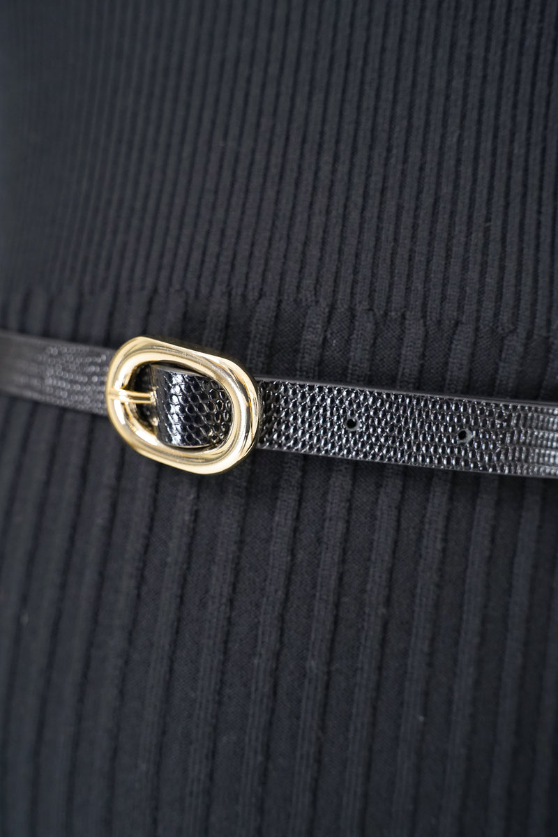 Fabiana Filippi Mini Calfskin Belt in Black Vancouver. Shop Online or in Store. 