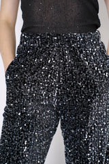 Herno Sequined Joggers in Black Vancouver. Shop Online or in Store.