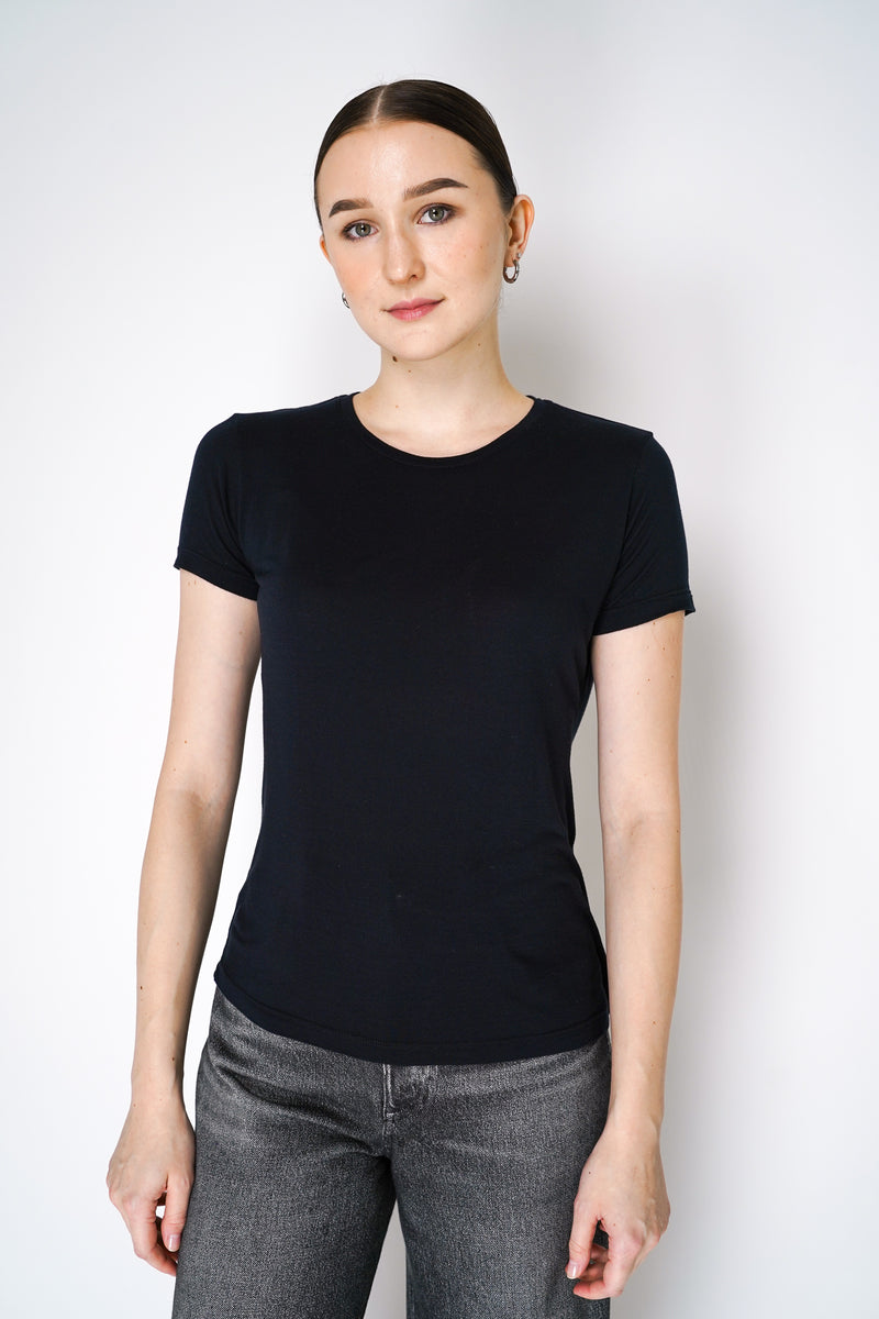 L'Agence Ellie Cashmere Jersey Tee in Black Vancouver. Shop Online or in Store.