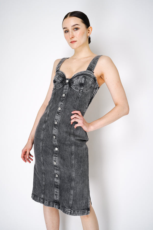 Moschino Jeans Dark Wash Denim Dress in Black Vancouver. Shop Online or in Store