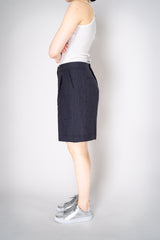 Peserico Linen Shorts in Denim Blue Vancouver. Shop Online or in Store.