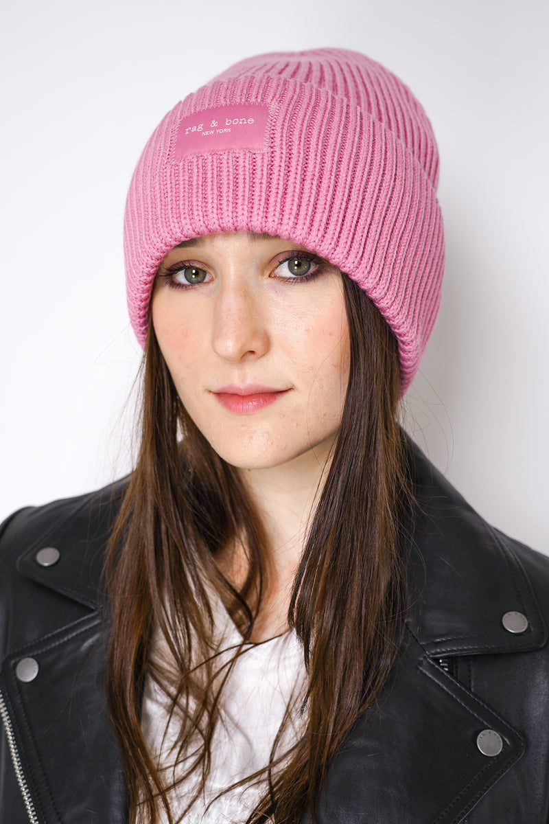 Rag & Bone Blake Beanie in Blush Pink Vancouver. Shop Online or in Store