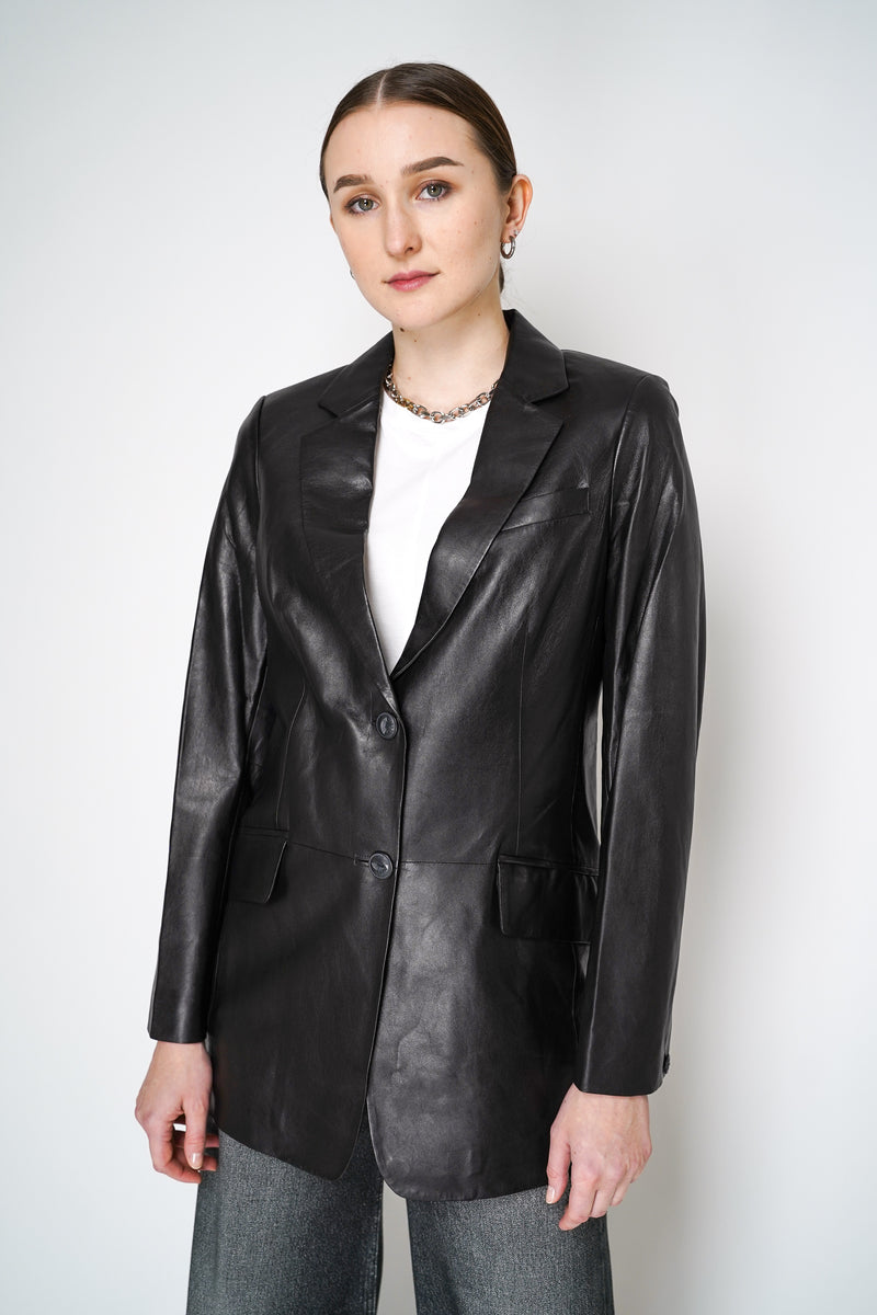 Rag & Bone Charles Leather Blazer in Black Vancouver. Shop Online or in Store. 