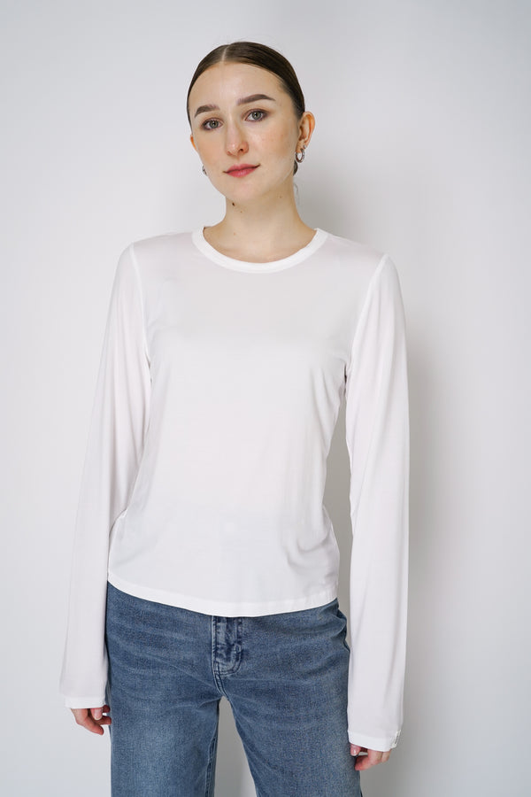 Rag & Bone Luca Long Sleeve Top in White Vancouver. Shop Online or in Store. 