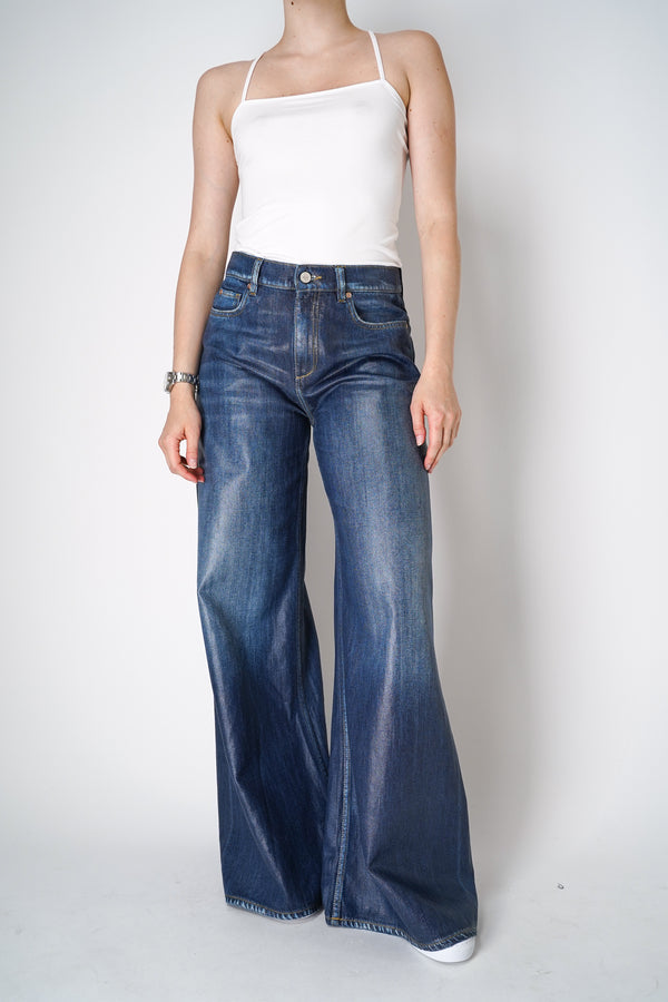 Dorothee Schumacher Wide Denim Pants with Under-Glass Effect