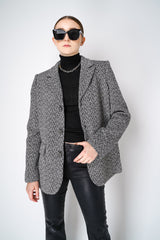 Self-Portrait Black Herringbone Blazer Vancouver. Shop Online or in Store.