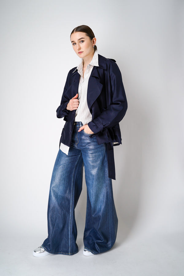 Dorothee Schumacher Wide Denim Pants with Under-Glass Effect