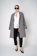 Antonelli Gissi Tweed Bouclé Coat in Grey Tone Vancouver. Shop Online or in Store. 